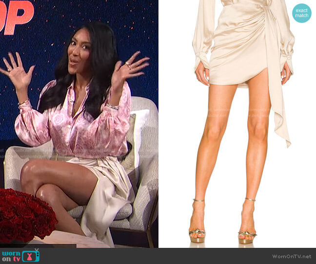 Mae Skirt by Jonathan Simkhai worn by Tayshia Adams on E! News Post Pop