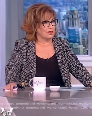 Joy’s black double breasted blazer on The View