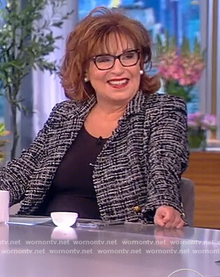 Joy’s black double breasted blazer on The View