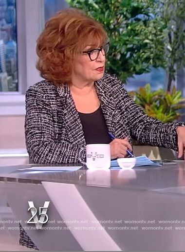 Joy’s black double breasted blazer on The View