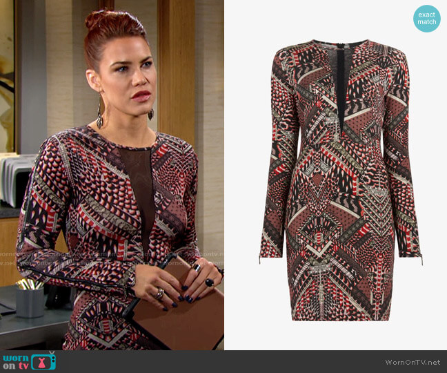 Just Cavalli Abstract Jacquard Dress worn by Sally Spectra (Courtney Hope) on The Young and the Restless