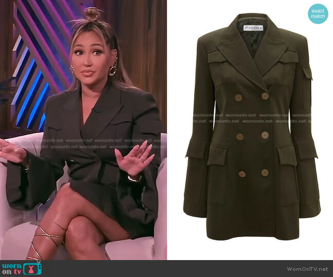 Multi-Pocket Cargo Blazer by JW Anderson worn by Adrienne Houghton  on The Real