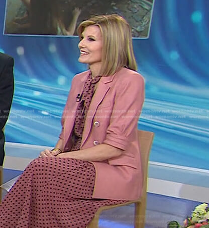Kate Snow’s pink double breasted blazer on Today