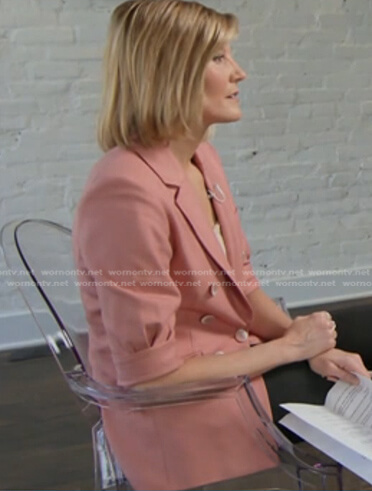 Kate Snow’s pink double breasted blazer on Today