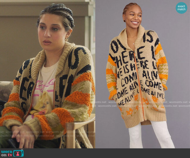 Love Is Here Oversized Cardigan by Kimchi Blue at Urban Outfitters worn by Nomi Segal (Emily Arlook) on Grown-ish