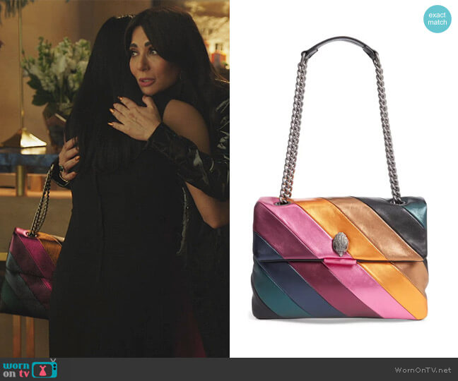 Soho Metallic Large Bag by Kurt Geiger London worn by Hermione Lodge (Marisol Nichols) on Riverdale