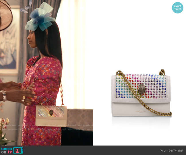 Kurt Geiger Rainbow Shoreditch Crossbody Bag worn by Ashley Banks (Akira Akbar) on Bel-Air