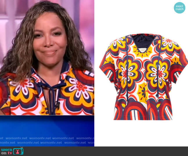 Ciccio hooded cotton-blend terry top by LA DoubleJ worn by Sunny Hostin on The View