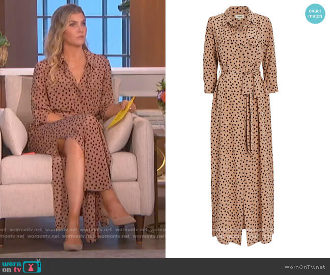 Cameron Maxi Shirt Dress by L'Agence worn by Amanda Kloots on The Talk