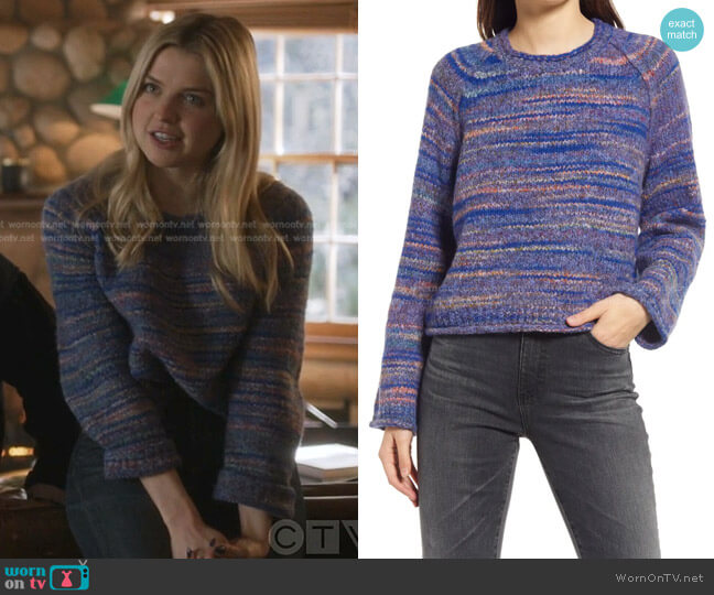 Kersdale Space Dye Pullover Sweater by Madewell worn by Anna Grace Barlow on Greys Anatomy