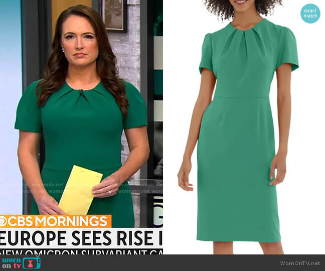 WornOnTV: Nikki Battiste’s green short sleeve dress on CBS Mornings ...