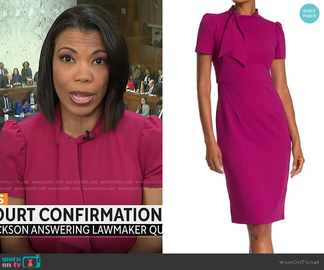 WornOnTV: Nikole Killion’s pink tie neck dress on CBS Mornings | Nikole ...