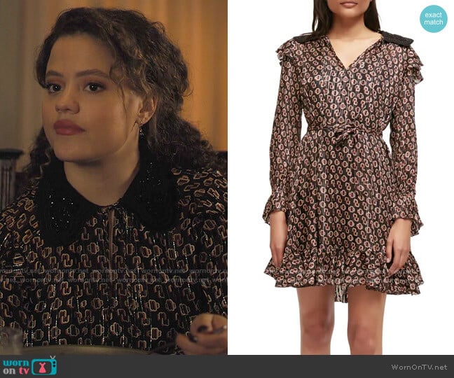 Maje Rinette Dress worn by Maggie Vera (Sarah Jeffery) on Charmed