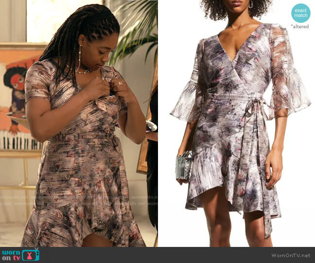 WornOnTV: Lisa’s abstract wrap dress on Bel-Air | Simone Joy Jones ...