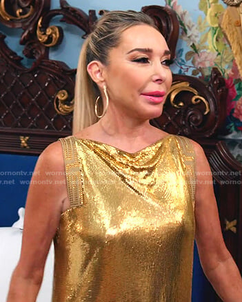 Marysol's gold chainmail dress on The Real Housewives of Miami