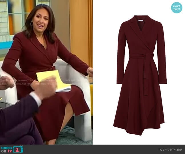 Max Mara Terreno Dress worn by Nancy Cordes on CBS Mornings