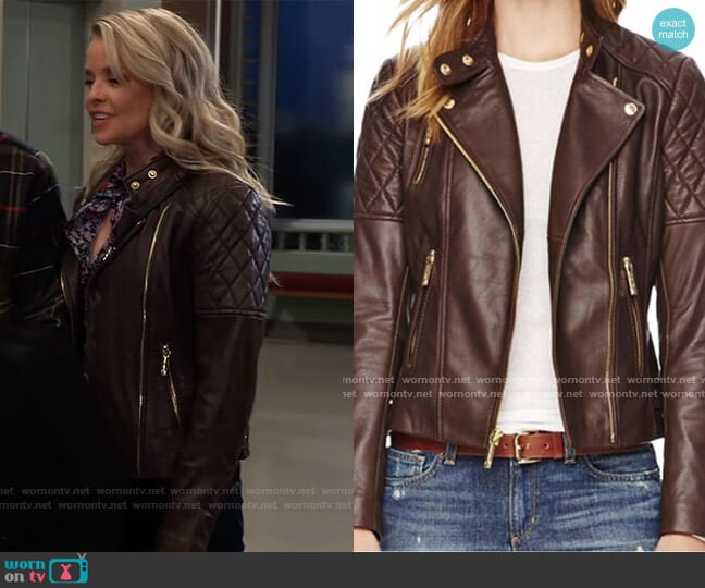 WornOnTV: Felicia’s brown leather jacket on General Hospital | Kristina ...