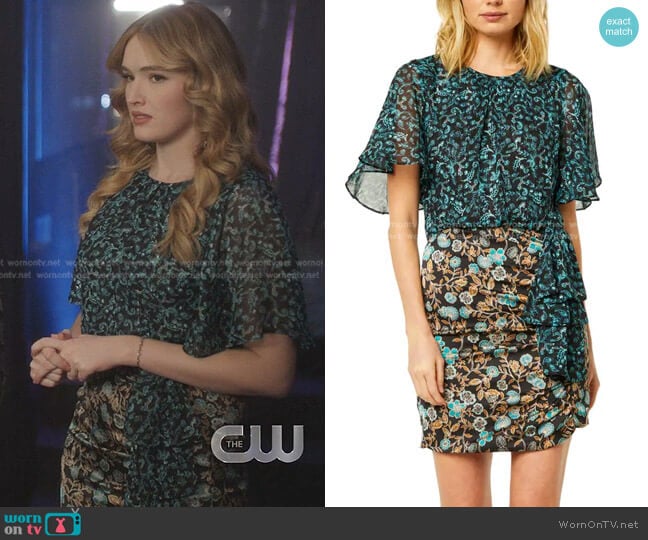 Talia Mix Floral Dress by Misa worn by Kirby Anders (Maddison Brown) on Dynasty