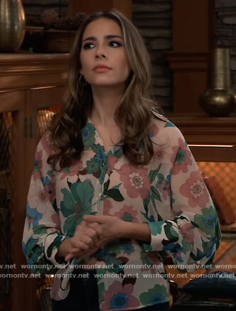 Molly's floral print blouse on General Hospital