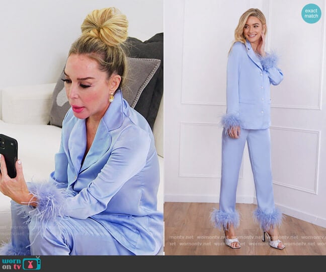 Darcie Blue Pajamas by Nadine Merabi worn by Marysol Patton (Marysol Patton) on The Real Housewives of Miami