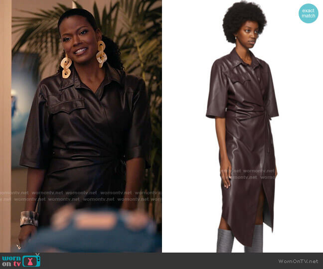 leather wrap dress on Bel-Air ...