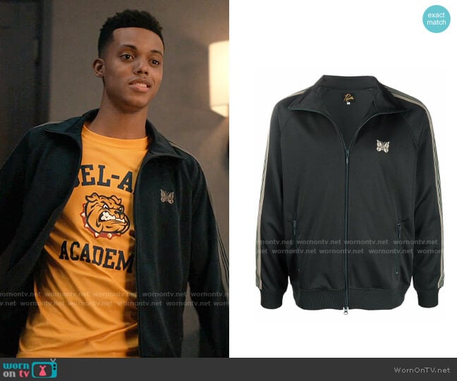 Needles Side-stripe Zip-up Track Jacket worn by Will Smith (Jabari Banks) on Bel-Air