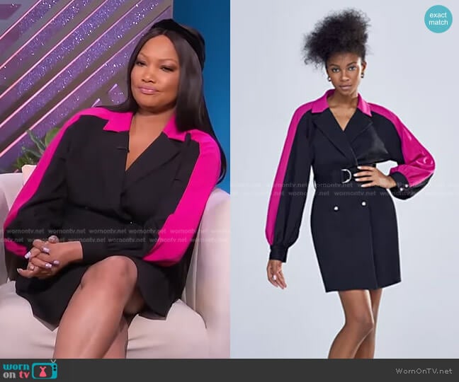 Belted Colorblock Dress - Gabrielle Union Collection by New York & Company worn by Garcelle Beauvais on The Real