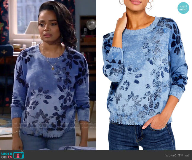 Nic + Zoe Horizon Petal Sweater worn by Randi (Kyla Pratt) on Call Me Kat