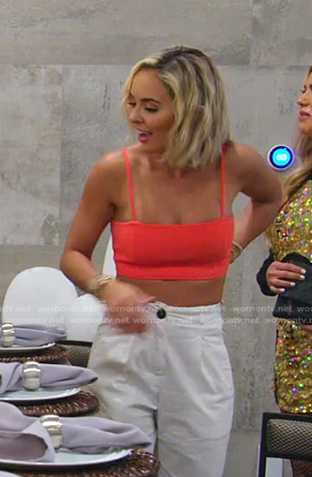 Nicole’s coral cropped top on The Real Housewives of Miami