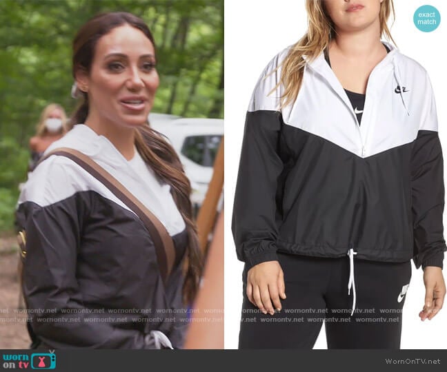 Sportswear Heritage Windrunner Half Zip Pullover by Nike worn by Melissa Gorga on The Real Housewives of New Jersey