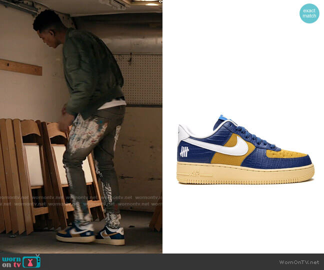Nike x UNDEFEATED Air Force 1 Low sneakers worn by Will Smith (Jabari Banks) on Bel-Air