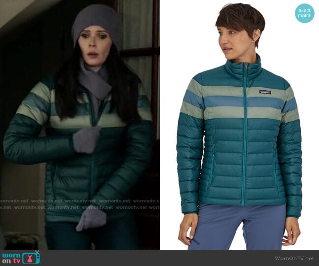 Patagonia Dark Borealis Green Down Sweater Jacket worn by Lois Lane (Elizabeth Tulloch) on Superman and Lois