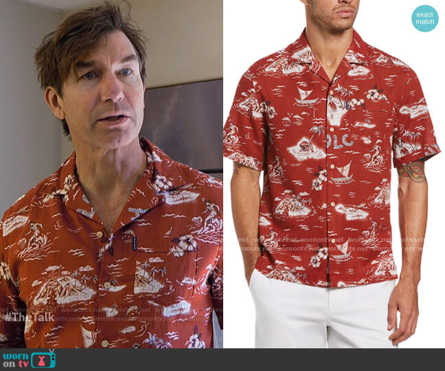 Aloha Tropical-Print Camp Shirt by Original Penguin worn by Jerry O'Connell  on The Talk