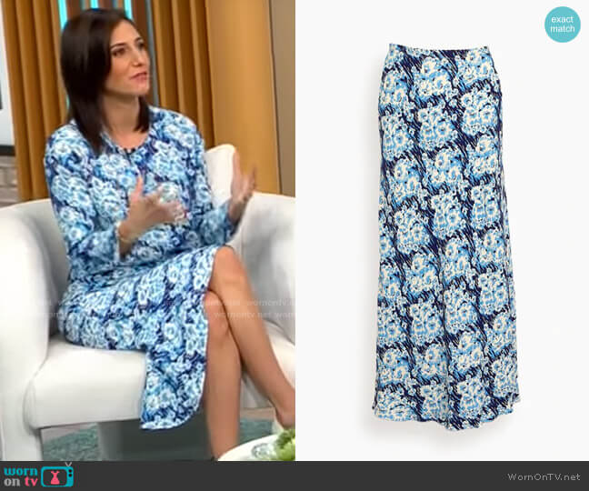 WornOnTV: Laurie Segall’s blue floral dress on CBS Mornings | Clothes ...