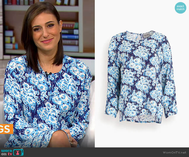 WornOnTV: Laurie Segall’s blue floral dress on CBS Mornings | Clothes ...