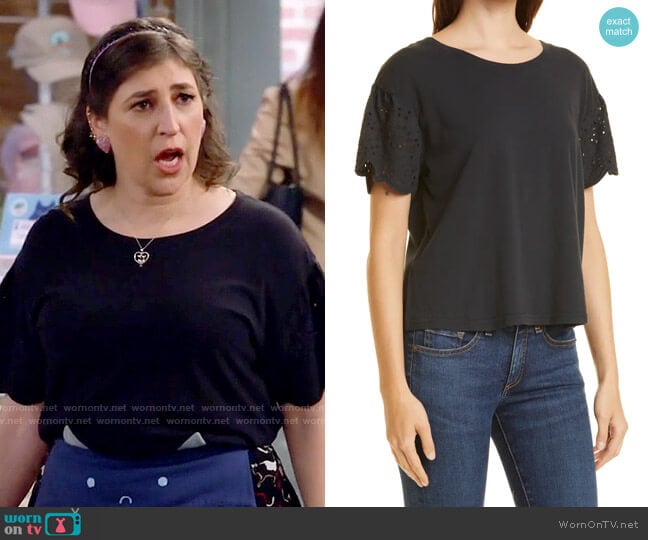 Rails Georgia Short Sleeve T-Shirt worn by Kat Silver (Mayim Bialik) on Call Me Kat