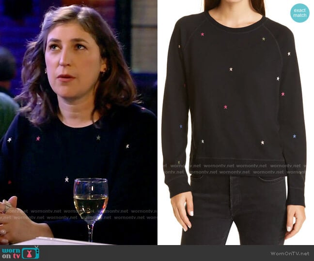 Rails Theo Star Sweatshirt worn by Kat Silver (Mayim Bialik) on Call Me Kat