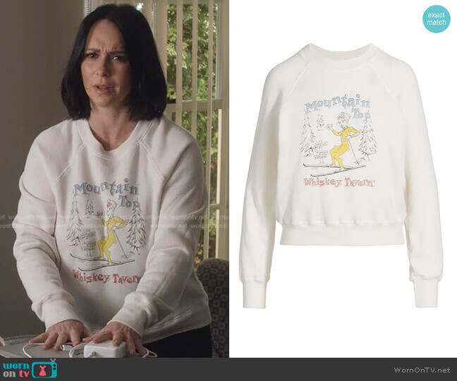 Vintage Graphic Sweatshirt by Re/Done worn by Maddie Kendall (Jennifer Love Hewitt) on 9-1-1