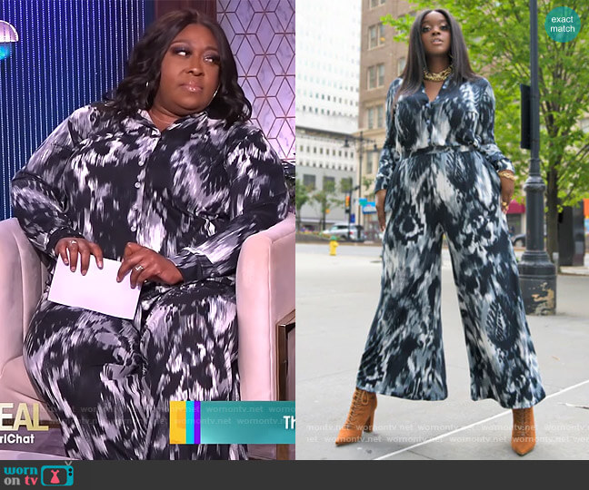 WornOnTV: Loni’s tie dye print blouse and pants on The Real | Loni Love ...