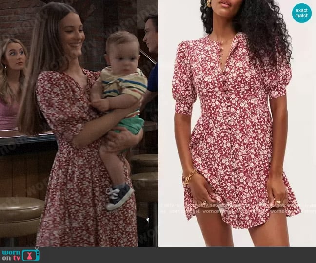 Reformation Laylin Dress worn by Esme (Avery Kristen Pohl) on General Hospital