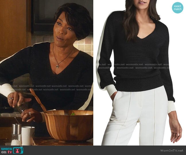 Taylor Cotton Blend Sweater by Reiss worn by Athena Grant (Angela Bassett) on 9-1-1