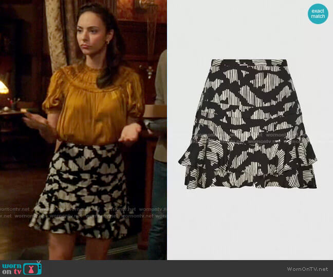 Reiss Cadence Skirt worn by Zari Tomaz (Tala Ashe) on Legends of Tomorrow