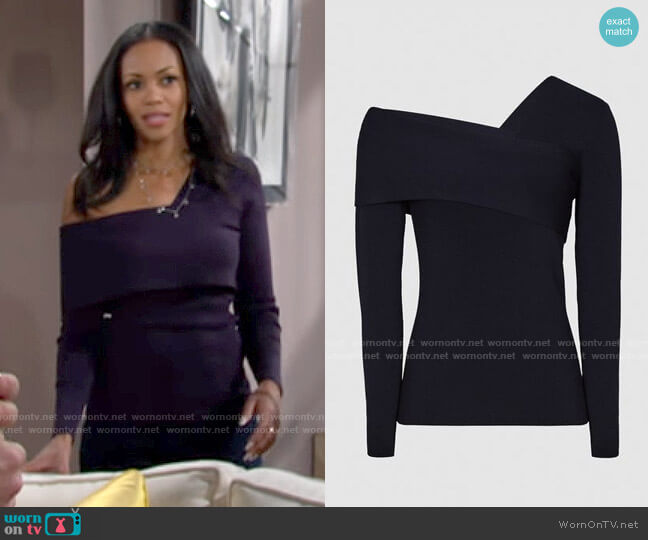 Reiss Eliah Top worn by Amanda Sinclair (Mishael Morgan) on The Young & the Restless