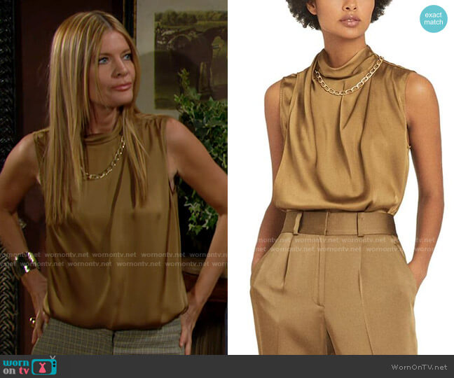 Reiss Freya Chain Detail Top worn by Phyllis Summers (Michelle Stafford) on The Young & the Restless