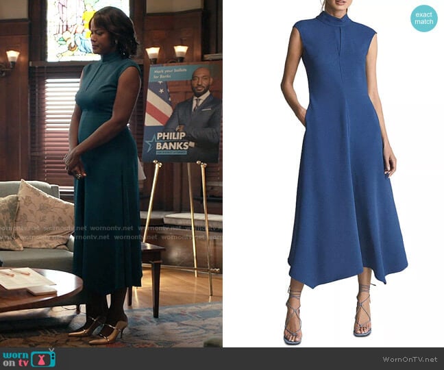 Reiss Livvy Open Back Midi Dress worn by Vivian Banks (Cassandra Freeman) on Bel-Air