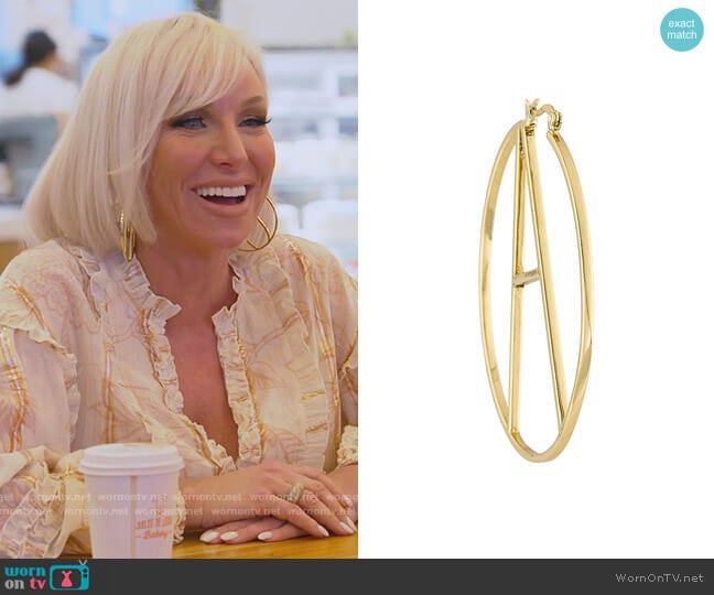 Hoop Alphabet Earring by Retrofete worn by Margaret Josephs on The Real Housewives of New Jersey