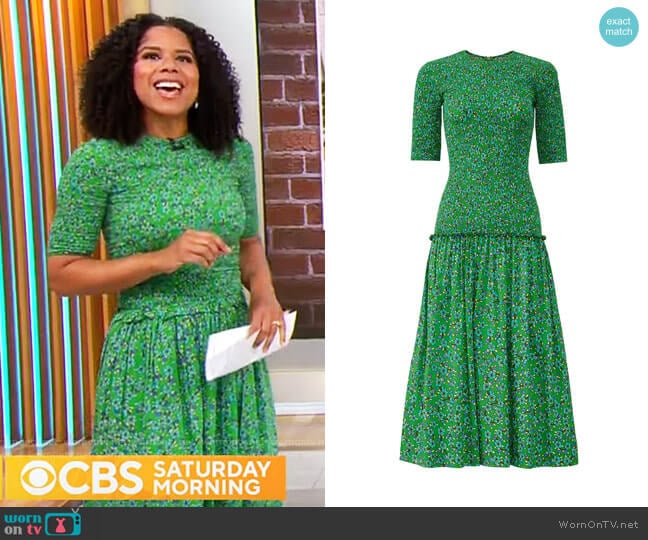 Rhode Zola Dress worn by Adriana Diaz on CBS Mornings