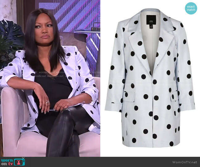 Spot Bouclé Blazer by River Island worn by Garcelle Beauvais  on The Real