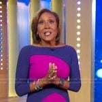 Robin’s purple and pink sheath dress on Good Morning America