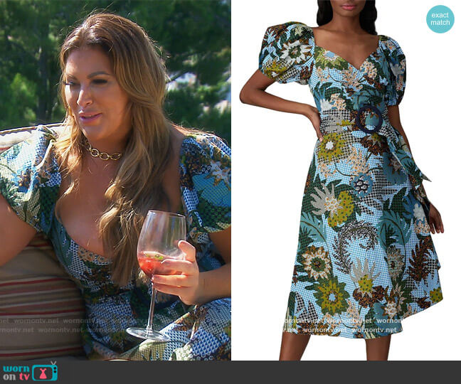 Floral Liv Dress by Sachin + Babi worn by Emily Simpson on The Real Housewives of Orange County